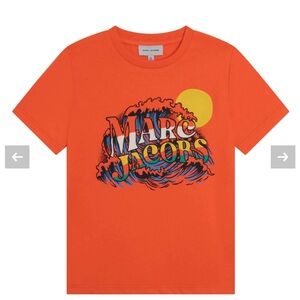 Marc Jacobs Bold Orange Tee with Graphic Print
